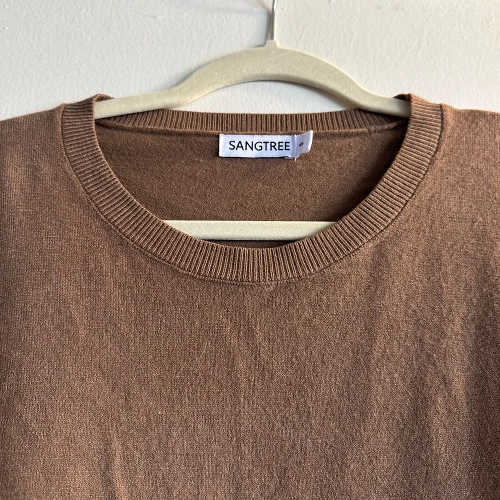 Sangtree Brown Short Sleeve Sweater - Picture 3 of 6